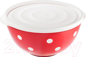 Изображение товара Салатник Berossi Marusya ИК 21512000 (красный полупрозрачный)