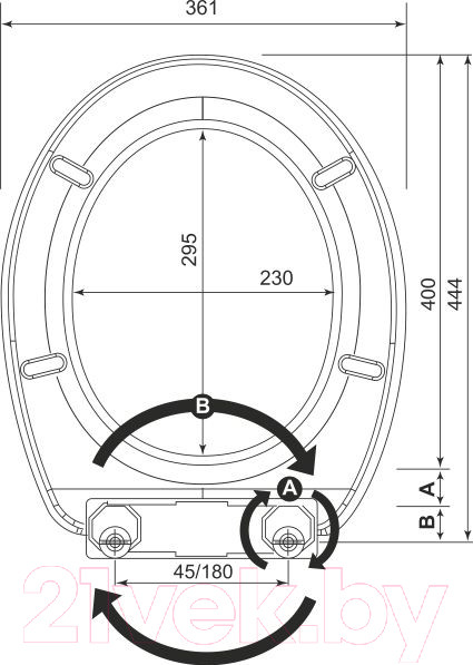 Изображение товара Сиденье для унитаза Bisk Yucca 80651