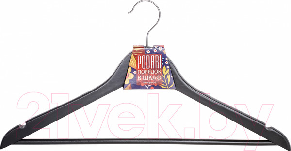 Изображение товара Деревянная вешалка-плечики Podari JHG 3011 (серый)