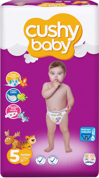 Изображение товара Подгузники детские Cushy Baby Junior (52шт)