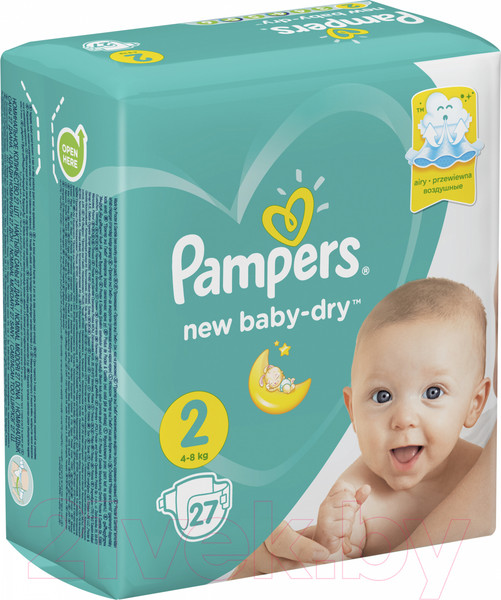 Изображение товара Подгузники детские Pampers New Baby-Dry 2 Mini (27шт)