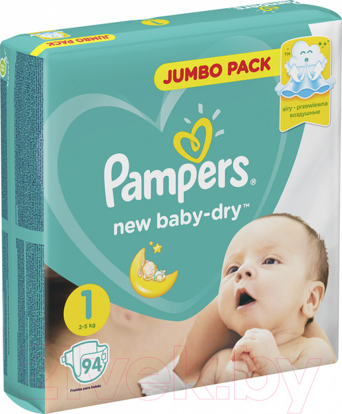 Изображение товара Подгузники детские Pampers New Baby-Dry 1 Newborn (94шт)