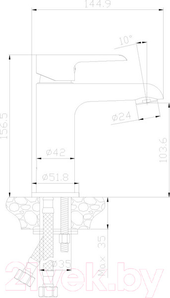 Изображение товара Смеситель Rossinka Silvermix W35-12