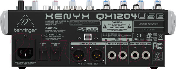 Изображение товара Микшерный пульт Behringer QX1204USB