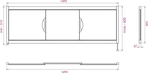 Изображение товара Экран для ванны Onika Лагуна 150