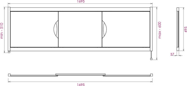 Изображение товара Экран для ванны Onika Лагуна 170