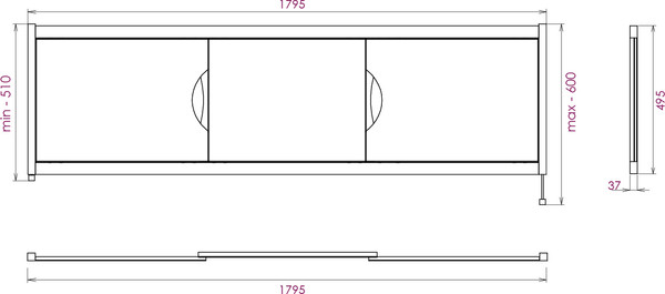 Изображение товара Экран для ванны Onika Лагуна 180
