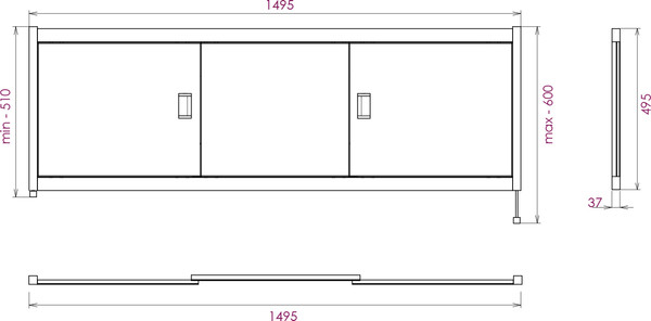 Изображение товара Экран для ванны Onika Монако 150