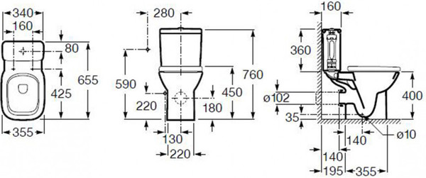 Изображение товара Сливной бачок Roca Debba 734199100Y