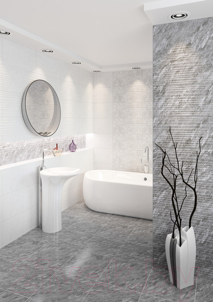 Изображение товара Декоративная плитка Beryoza Ceramica Борнео 3 серый (300x600)