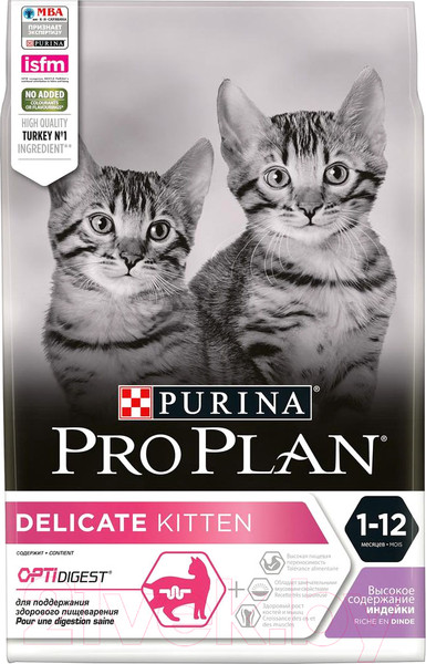 Изображение товара Сухой корм для кошек Pro Plan Junior Delicate с индейкой (3кг)
