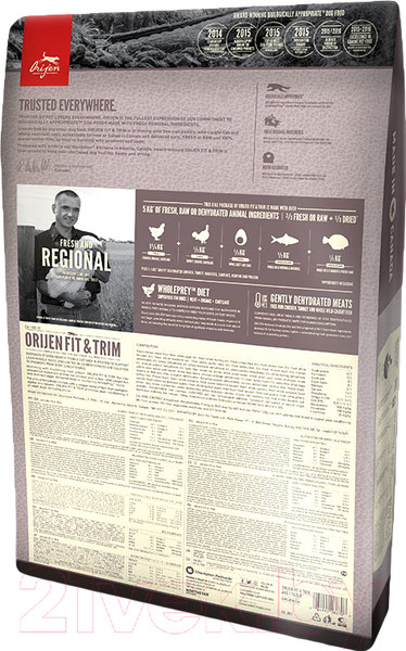 Изображение товара Сухой корм для собак Orijen Fit & Trim (11.4кг)