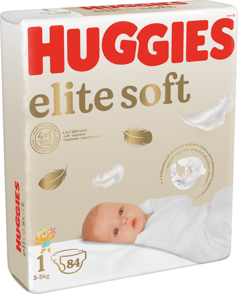 Изображение товара Подгузники детские Huggies Elite Soft 1 Mega (84шт)