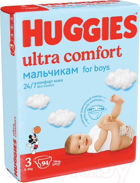 Изображение товара Подгузники детские Huggies Ultra Comfort Giga 3 Boy (94шт)