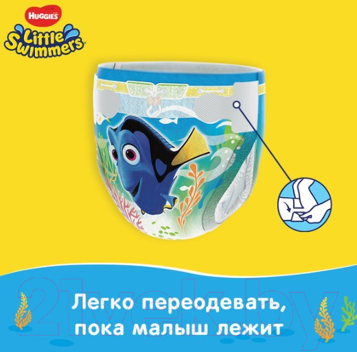 Изображение товара Подгузники-трусики детские Huggies Little Swimmers 2-3 (12шт)