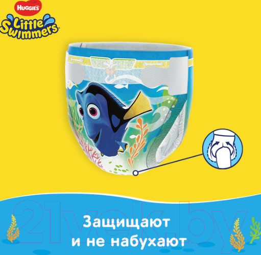 Изображение товара Подгузники-трусики детские Huggies Little Swimmers 2-3 (12шт)