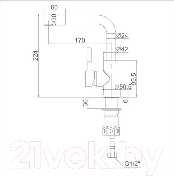 Изображение товара Смеситель Ledeme L1098-4