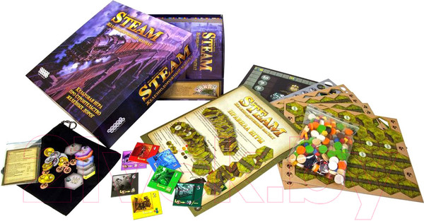 Изображение товара Настольная игра Мир Хобби Steam. Железнодорожный магнат