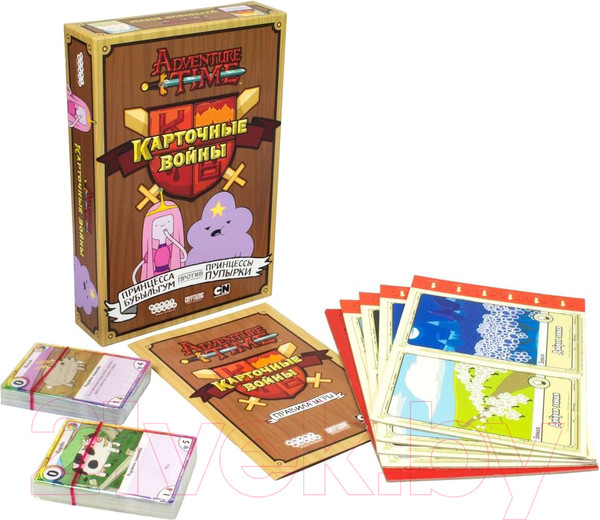 Изображение товара Настольная игра Мир Хобби Время приключений: Карточные войны. Бубыльгум против Пупырки