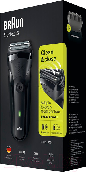 Изображение товара Электробритва Braun Series 3 300s / 81641890 (черный)