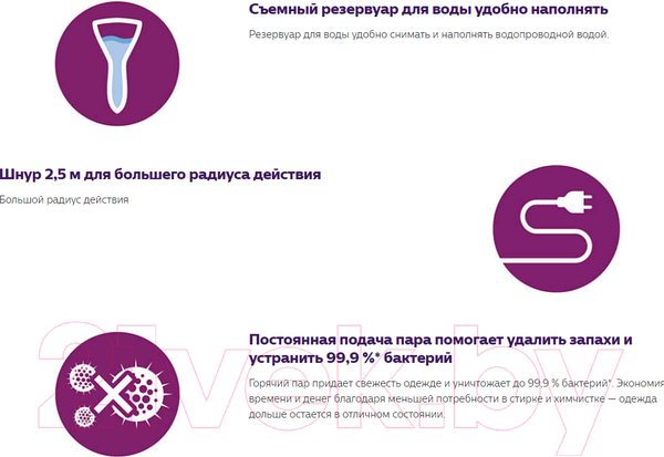 Изображение товара Отпариватель Philips GC350/40