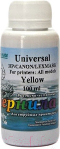 Изображение товара Контейнер с чернилами White Ink Universal HP/Canon/Lexmark Yellow (100мл)