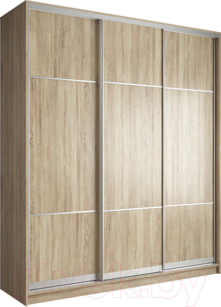 Изображение товара Шкаф-купе Евва 176 SS.03 / АЭП ШК.3.03 (сонома/серебро)