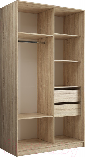 Изображение товара Шкаф-купе Евва 138 SS.01 / АЭП ШК.2 02 (сонома/серебро)