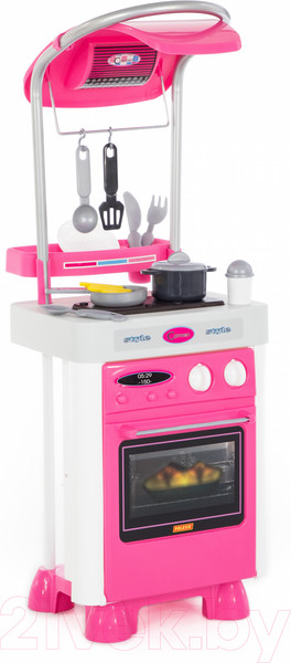 Изображение товара Детская кухня Полесье Carmen №4 с варочной поверхностью и духовым шкафом / 58836 (в коробке)