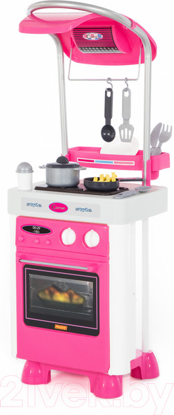 Изображение товара Детская кухня Полесье Carmen №4 с варочной поверхностью и духовым шкафом / 58836 (в коробке)