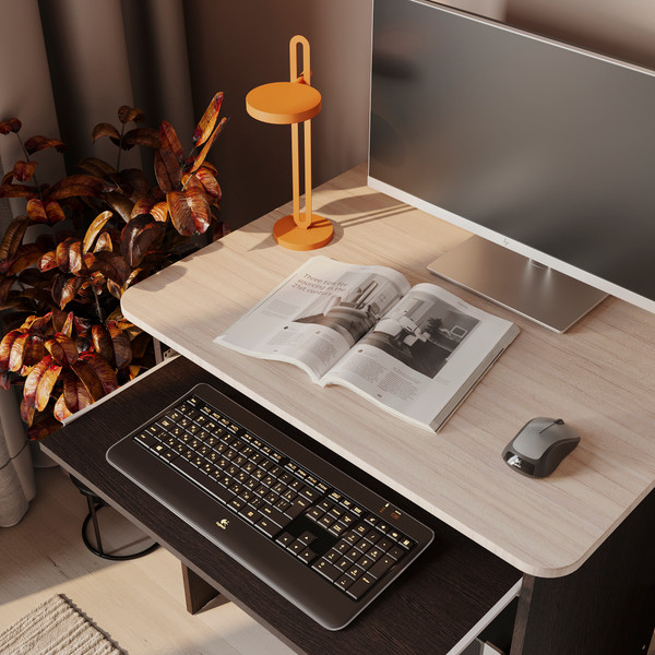 Изображение товара Компьютерный стол Сокол-Мебель КСТ-21.1 (венге/беленый дуб)