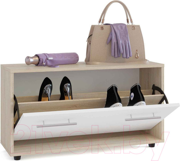 Изображение товара Тумба в прихожую Сокол-Мебель ТП-3 (дуб сонома/белый)