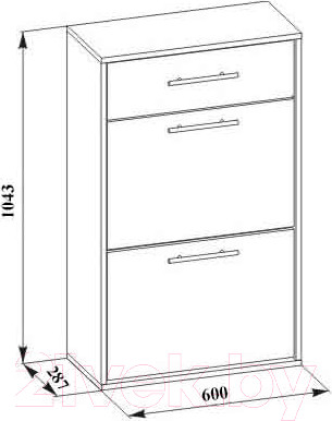 Изображение товара Тумба для обуви Сокол-Мебель ТП-2 (дуб сонома/белый)