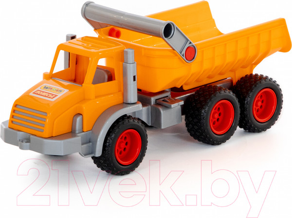 Изображение товара Самосвал игрушечный Полесье КонсТрак трехосный / 44877 (в сеточке)