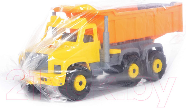 Изображение товара Самосвал игрушечный Полесье Супергигант с большими граблями и лопаткой / 5557