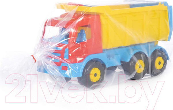 Изображение товара Самосвал игрушечный Полесье Премиум с большими граблями и лопаткой / 9851