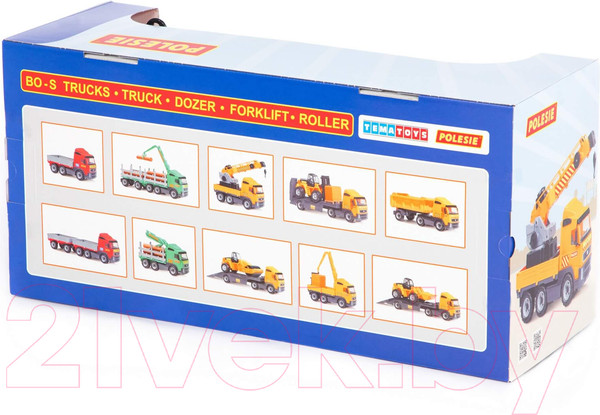 Изображение товара Кран игрушечный Полесье с манипулятором и конструктором / 9586 (в коробке)