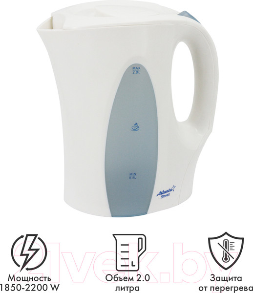 Изображение товара Электрочайник Atlanta ATH-2302 (белый)