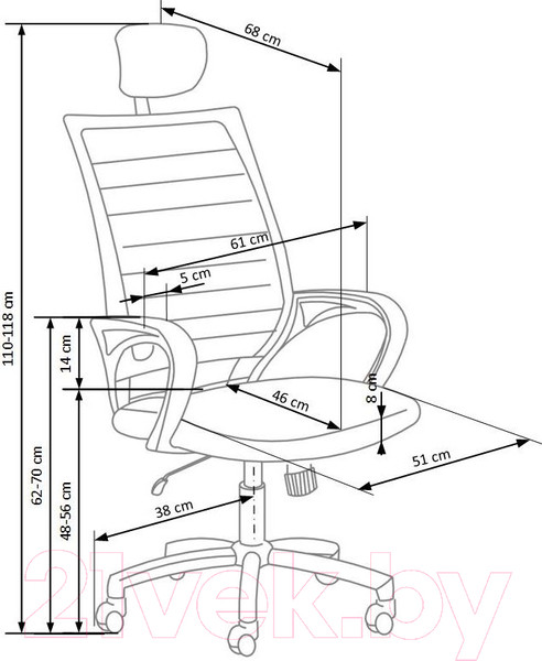 Изображение товара Кресло офисное Halmar Socket (черный/белый)
