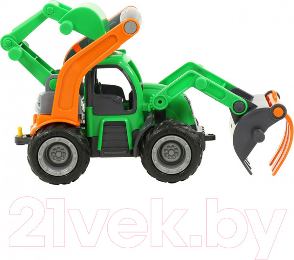 Изображение товара Погрузчик игрушечный Полесье с ковшом ГрипТрак / 48394 (в сеточке)