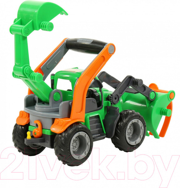 Изображение товара Погрузчик игрушечный Полесье с ковшом ГрипТрак / 48394 (в сеточке)