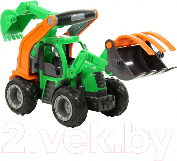 Изображение товара Погрузчик игрушечный Полесье с ковшом ГрипТрак / 48394 (в сеточке)