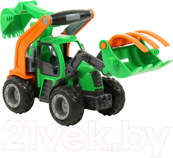 Изображение товара Погрузчик игрушечный Полесье с ковшом ГрипТрак / 48394 (в сеточке)