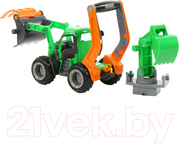 Изображение товара Погрузчик игрушечный Полесье с ковшом ГрипТрак / 48394 (в сеточке)