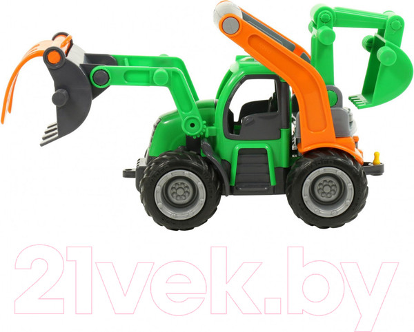 Изображение товара Погрузчик игрушечный Полесье с ковшом ГрипТрак / 48394 (в сеточке)