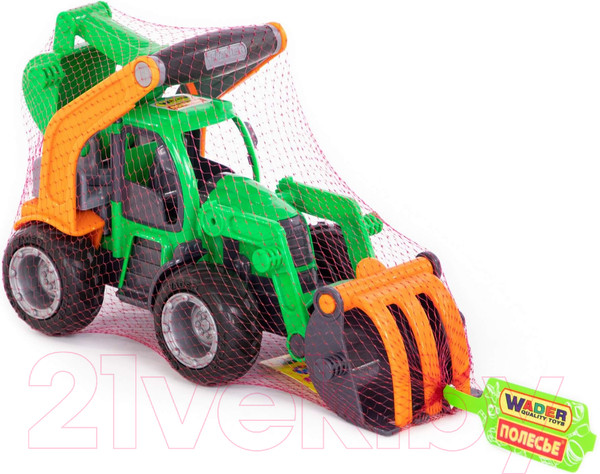 Изображение товара Погрузчик игрушечный Полесье с ковшом ГрипТрак / 48394 (в сеточке)