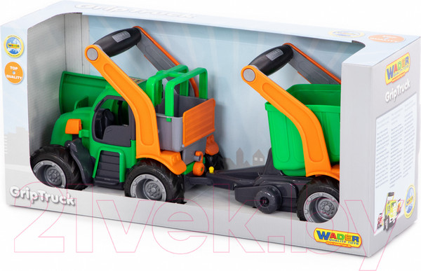 Изображение товара Трактор игрушечный Полесье с полуприцепом ГрипТрак / 37381 (в коробке)