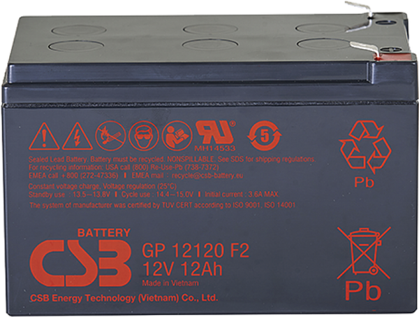 Изображение товара Аккумуляторная батарея CSB GP 12120 F2 (12V/12Ah)