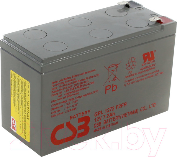 Изображение товара Аккумуляторная батарея CSB GPL 1272 F2 FR (12V/7.2Ah)