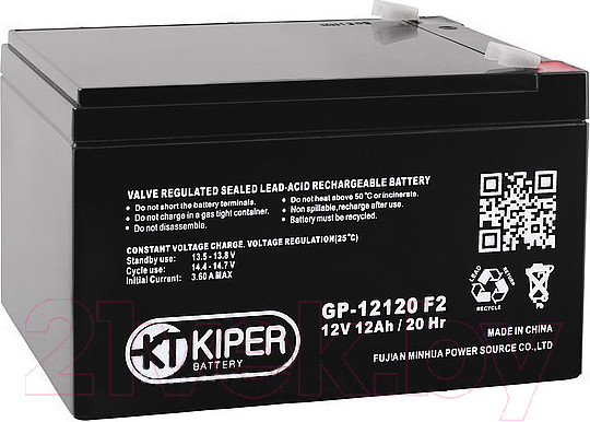 Изображение товара Аккумуляторная батарея Kiper GP-12120 (12V/12Ah)